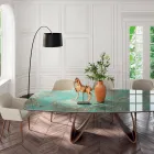 Lampada da Terra con Stelo in Carbonio Nero Made in Italy - Terni Viadurini