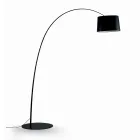 Lampada da Terra con Stelo in Carbonio Nero Made in Italy - Terni Viadurini