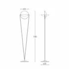 Lampada da Terra con Struttura in Metallo e LED Integrato Made in Italy - Rione Viadurini