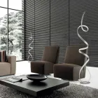 Lampada da Terra con Struttura in Metallo Verniciato con Luce LED - Lumino Viadurini
