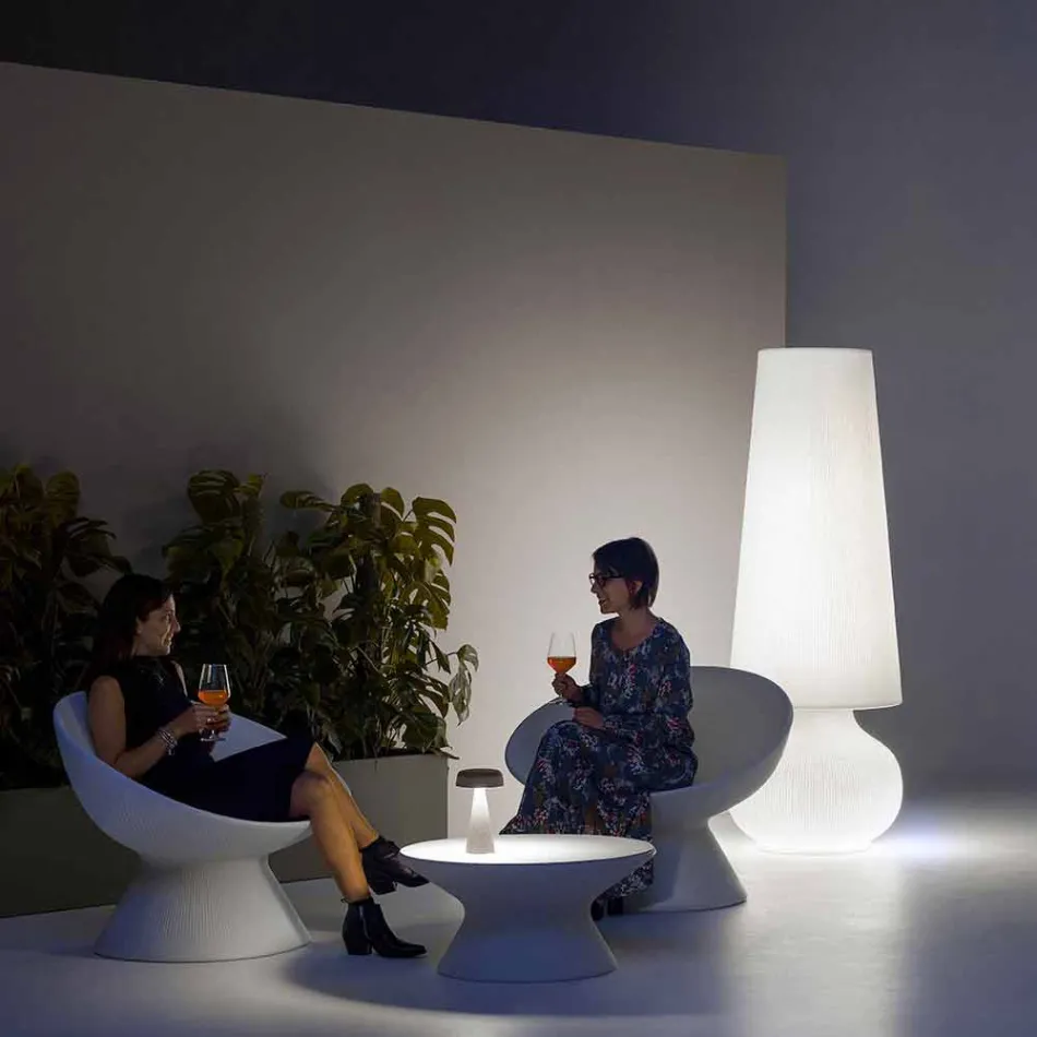 Lampada da Terra da Esterno con Struttura in Polietilene Made in Italy - Desmond Viadurini