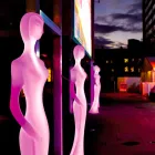 Lampada da Terra da Giardino con Luce Led RGBW Design a Statua - Penelope by Myyour Viadurini