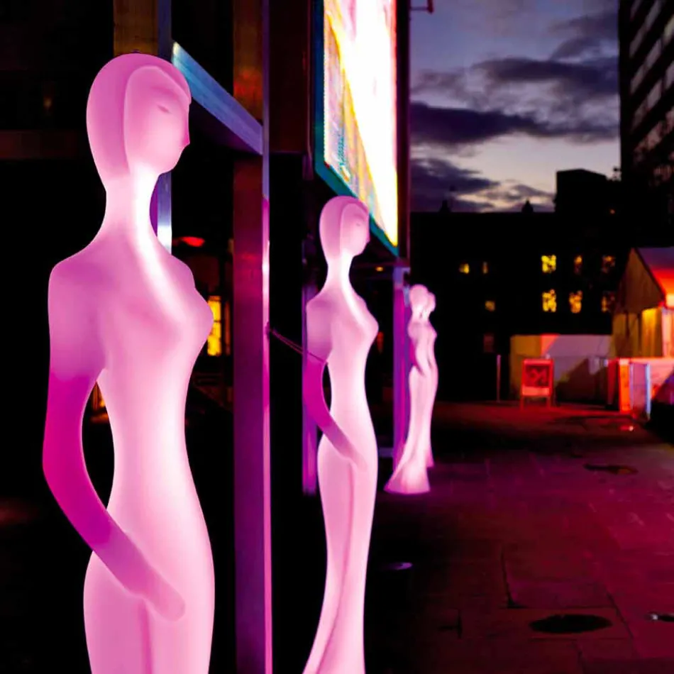 Lampada da Terra da Giardino con Luce Led RGBW Design a Statua - Penelope by Myyour Viadurini