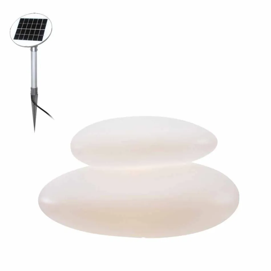 Lampada da Terra da Interno o Esterno di Design Moderno Naturale - Sassostar Viadurini