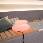 Lampada da Terra da Interno o Esterno di Design Moderno Naturale - Sassostar Viadurini