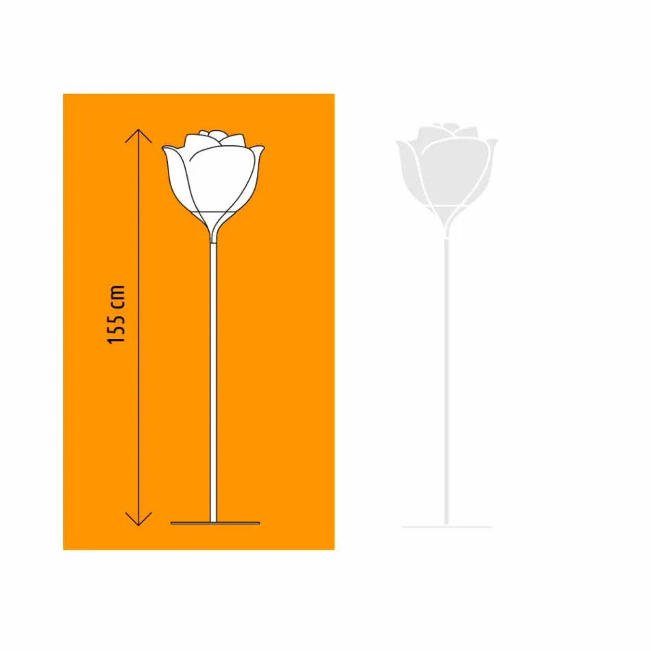 Lampada da Terra Design a Fiore in Plastica per Interni - Baby Love by Myyour Viadurini