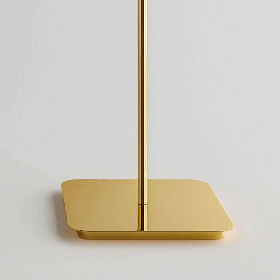 Lampada da Terra Design con Struttura in Metallo Lucido Made in Italy - Donatina Viadurini