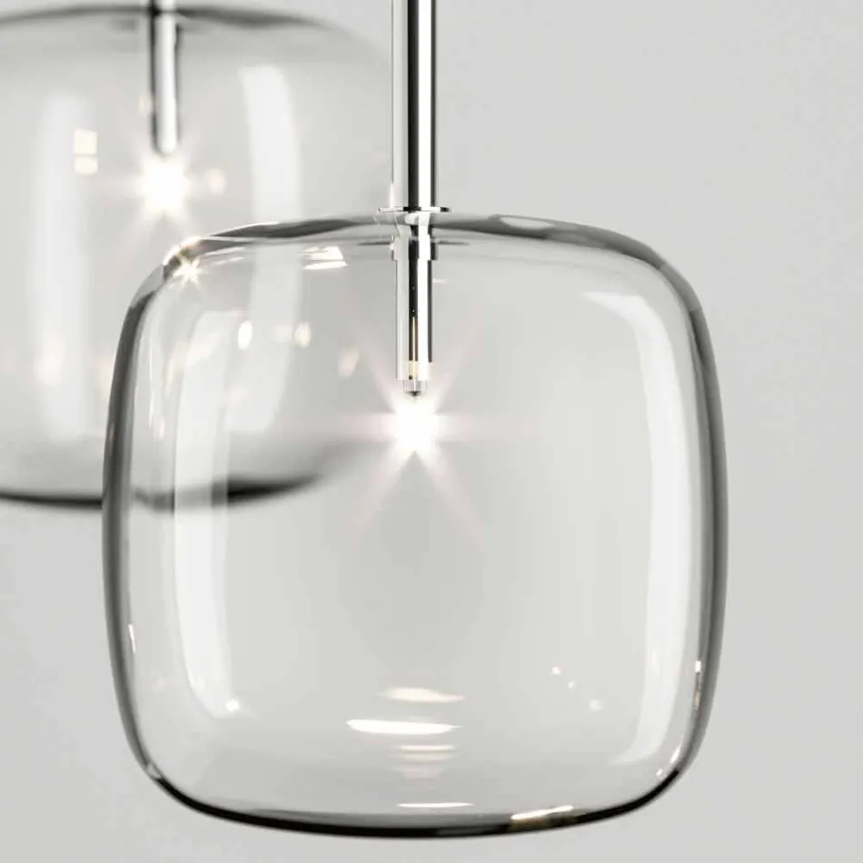 Lampada da Terra Design con Struttura in Metallo Lucido Made in Italy - Donatina Viadurini