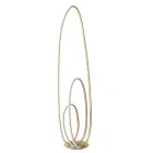 Lampada da Terra Design in Metallo Verniciato Finitura Oro con LED - Simea Viadurini