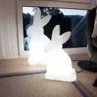 Lampada da Terra di Design, Coniglio Bianco da Interni ed Esterni - Conigliostar Viadurini