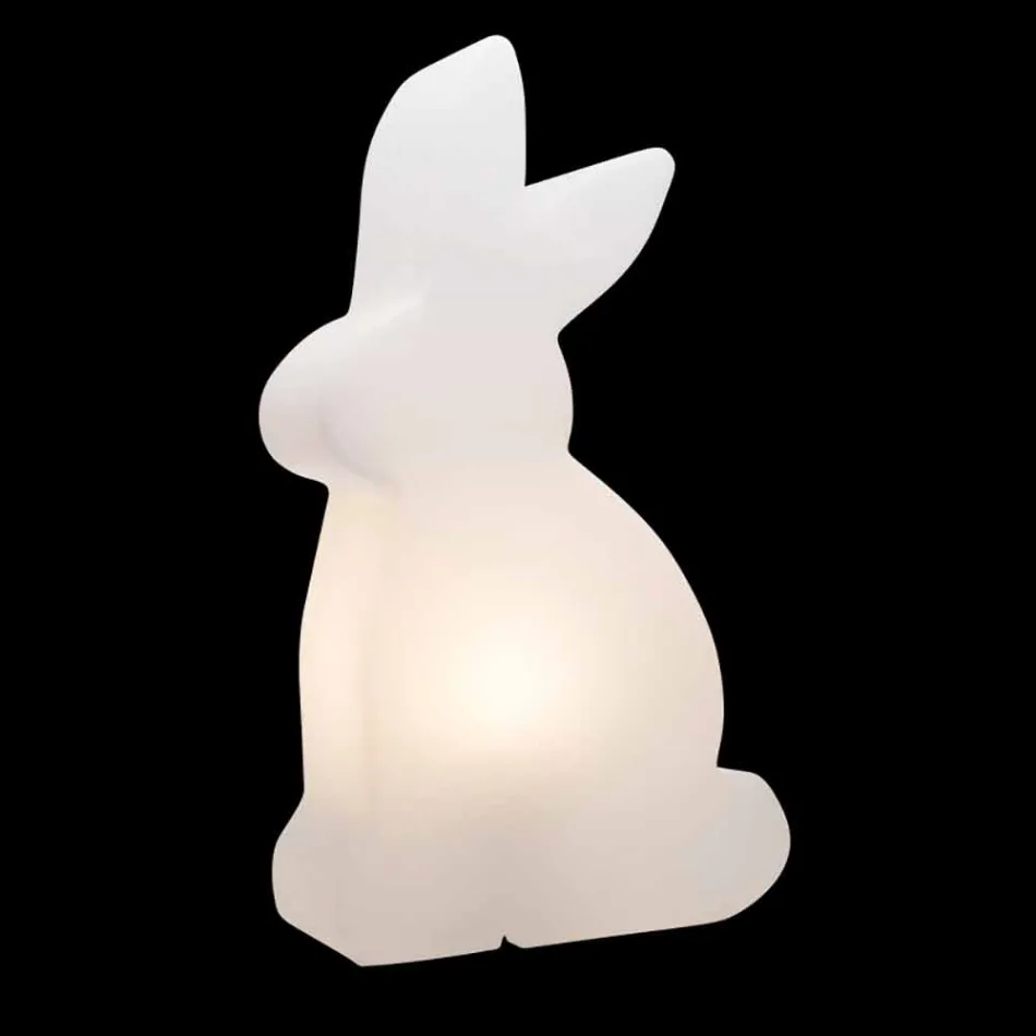 Lampada da Terra di Design, Coniglio Bianco da Interni ed Esterni - Conigliostar Viadurini