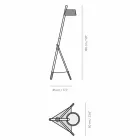Lampada da Terra di Design in Legno di Faggio e Metallo Laccato - Avetta Viadurini
