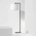 Lampada da Terra di Design in Metallo con Paralume in Lino Made in Italy - Bali