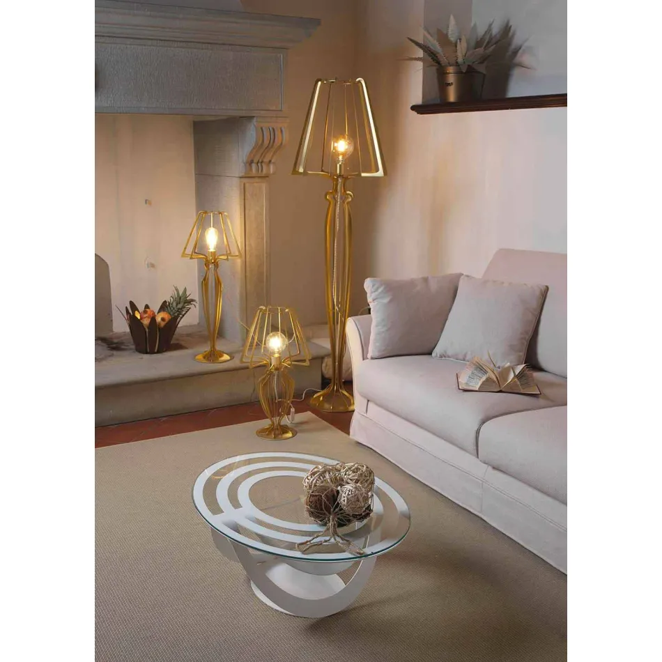Lampada da Terra di Design Moderno in Ferro Made in Italy – Giunone Viadurini