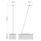 Lampada da Terra Giardino Alluminio Bianco Design a Foglia Ninfea - Cipriam Viadurini