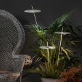Lampada da Terra Giardino Alluminio Bianco Design a Foglia Ninfea - Cipriam