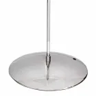 Lampada da terra in acciaio con paralume bianco Hmax 149,5cm Moon Viadurini