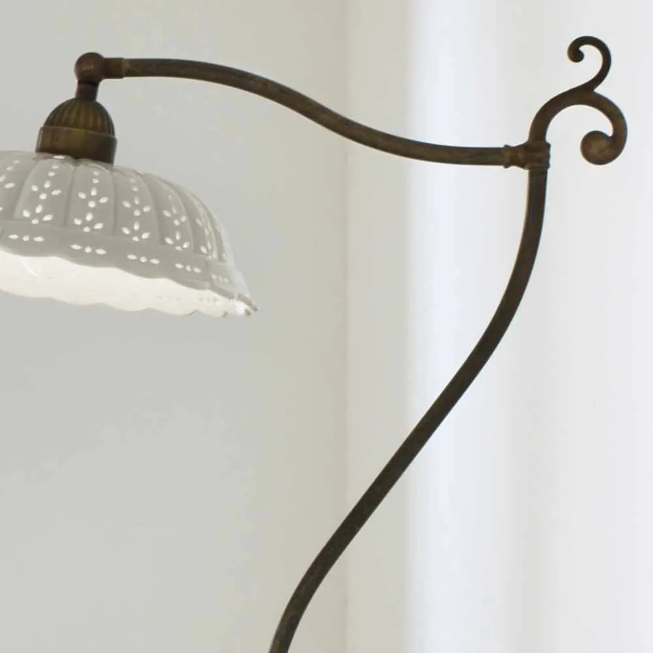 Lampada da terra in ceramica stile liberty Anita Il Fanale Viadurini