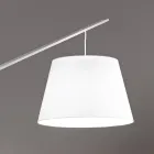 Lampada da Terra in Metallo con Paralume Rivestito in Tessuto - Rivella Viadurini