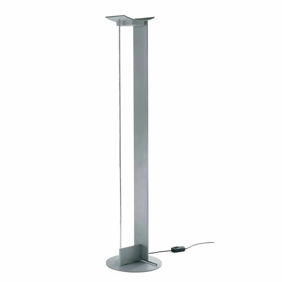 Lampada da Terra in Metallo Laccato con LED Integrato Made in Italy - Indra Viadurini