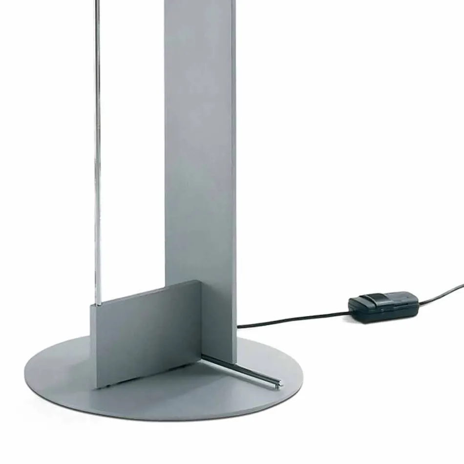 Lampada da Terra in Metallo Laccato con LED Integrato Made in Italy - Indra Viadurini