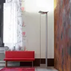 Lampada da Terra in Metallo Laccato con LED Integrato Made in Italy - Indra Viadurini