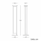 Lampada da Terra in Metallo Laccato con LED Integrato Made in Italy - Indra Viadurini