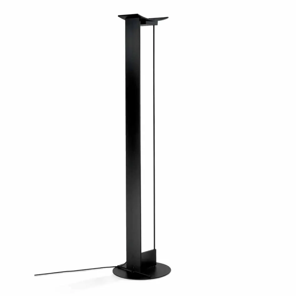 Lampada da Terra in Metallo Laccato con LED Integrato Made in Italy - Indra Viadurini