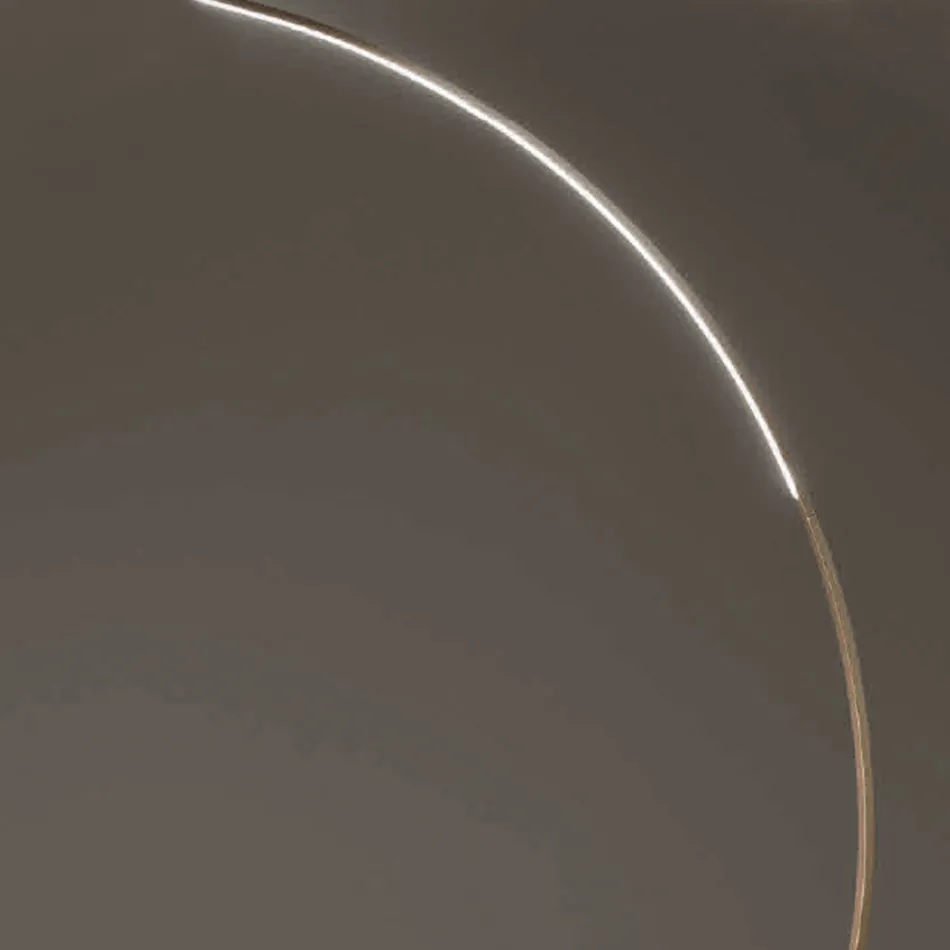 Lampada da Terra in Metallo Verniciato con Luce LED Dimmerabile - Eucalipto Viadurini