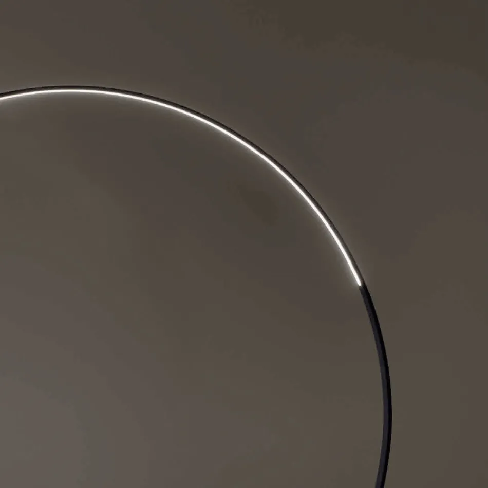 Lampada da Terra in Metallo Verniciato con Luce LED Dimmerabile - Eucalipto Viadurini