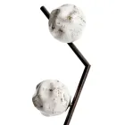 Lampada da Terra in Ottone Scuro e Vetro Stone Made in Italy - Bottega Viadurini