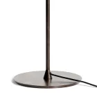 Lampada da Terra in Ottone Scuro e Vetro Stone Made in Italy - Bottega Viadurini