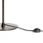 Lampada da Terra in Ottone Scuro e Vetro Stone Made in Italy - Bottega Viadurini