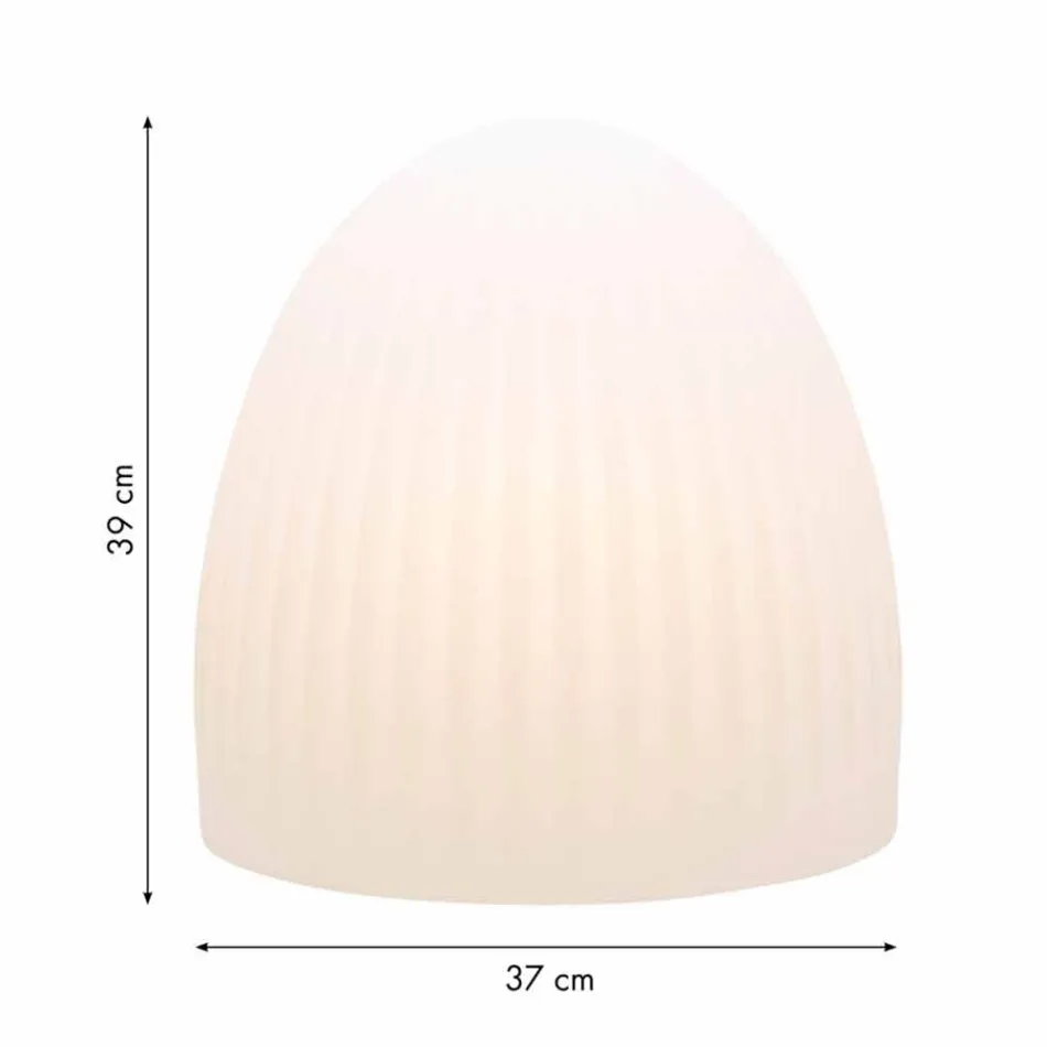Lampada da Terra in Plastica Bianca Attacco Led, Solare o E27 Design - Massostar Viadurini