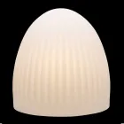 Lampada da Terra in Plastica Bianca Attacco Led, Solare o E27 Design - Massostar Viadurini