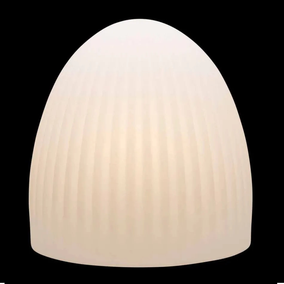 Lampada da Terra in Plastica Bianca Attacco Led, Solare o E27 Design - Massostar Viadurini