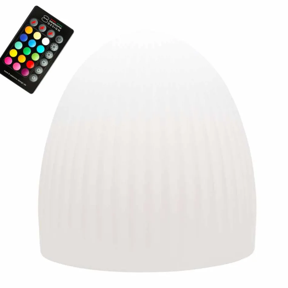 Lampada da Terra in Plastica Bianca Attacco Led, Solare o E27 Design - Massostar Viadurini