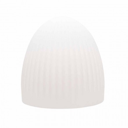 Lampada da Terra in Plastica Bianca Attacco Led, Solare o E27 Design - Massostar Viadurini