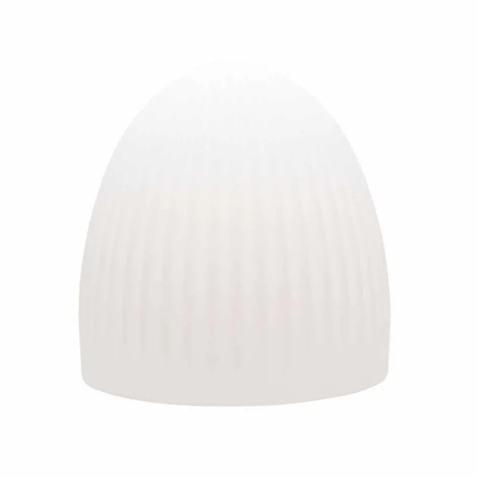 Lampada da Terra in Plastica Bianca Attacco Led, Solare o E27 Design - Massostar Viadurini