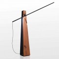 Lampada da Terra a Luce LED in Rovere Massello Made in Italy, Pregiata - Calisto