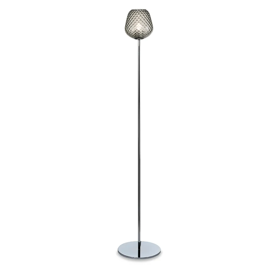 Lampada da Terra in Vetro Incamiciato o Trasparente Made in Italy - Elisia Viadurini