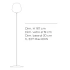 Lampada da Terra in Vetro Incamiciato o Trasparente Made in Italy - Elisia Viadurini