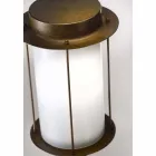 Lampada da Terra Lampione Esterno Alto in Ottone e Vetro - Loggia by Il Fanale Viadurini