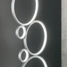 Lampada da Terra LED Moderna in Metallo Verniciato Oro o Argento - Punto Viadurini