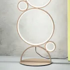 Lampada da Terra LED Moderna in Metallo Verniciato Oro o Argento - Punto Viadurini