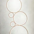 Lampada da Terra LED Moderna in Metallo Verniciato Oro o Argento - Punto Viadurini