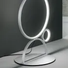 Lampada da Terra LED Moderna in Metallo Verniciato Oro o Argento - Punto Viadurini