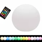 Lampada da Terra Led Multicolore in Plastica Bianca, Design Tondo - Globostar Viadurini