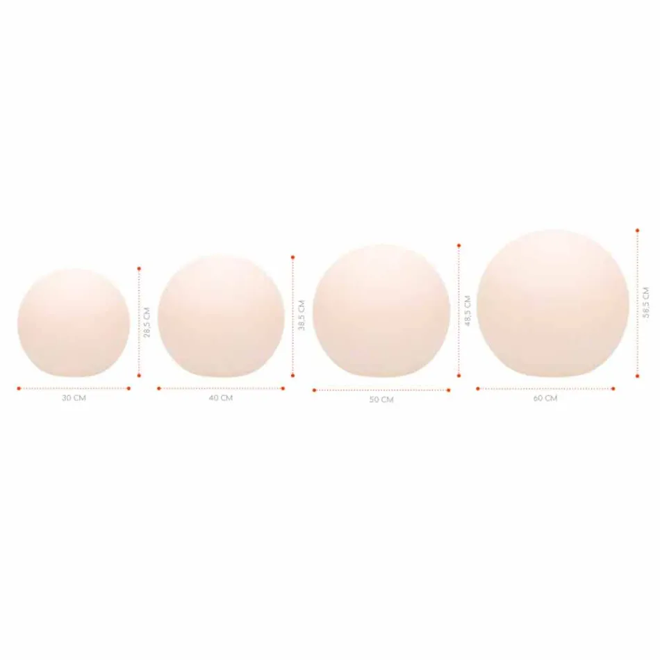 Lampada da Terra Led Multicolore in Plastica Bianca, Design Tondo - Globostar Viadurini