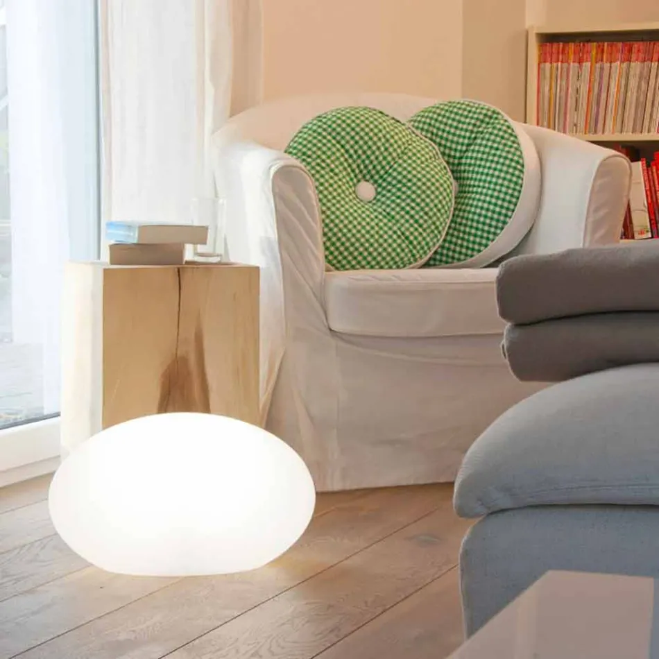 Lampada da Terra Led, Solare o E27 di Design Ovale Moderno Colorato - Uovostar Viadurini